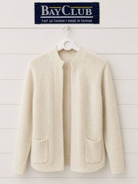 BAY CLUB -cream-Vintage Cardigan - Size L